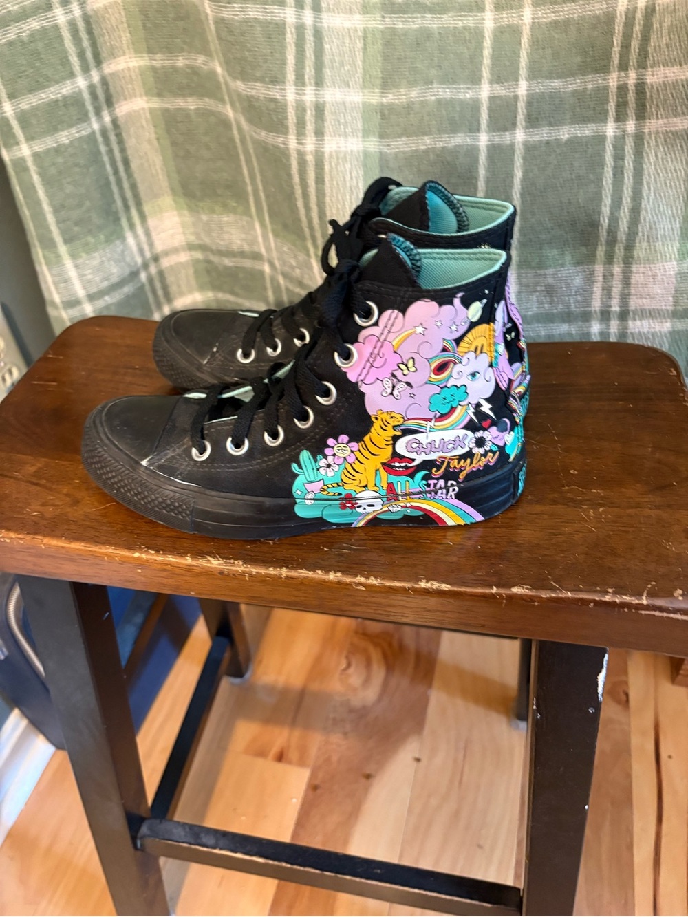 Converse all star high psychedelic hoops notebook doodles sneakers - Picture 3 of 8